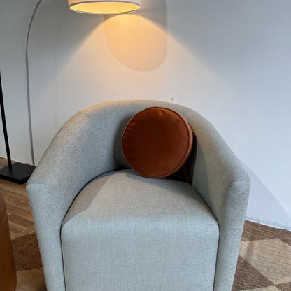 Interior Define Tegan Swivel Chair in Blue Performance Fabric