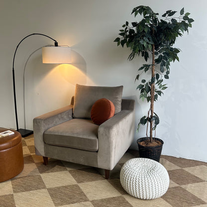 Interior Define Sloan Chair In Grey Mod Velvet