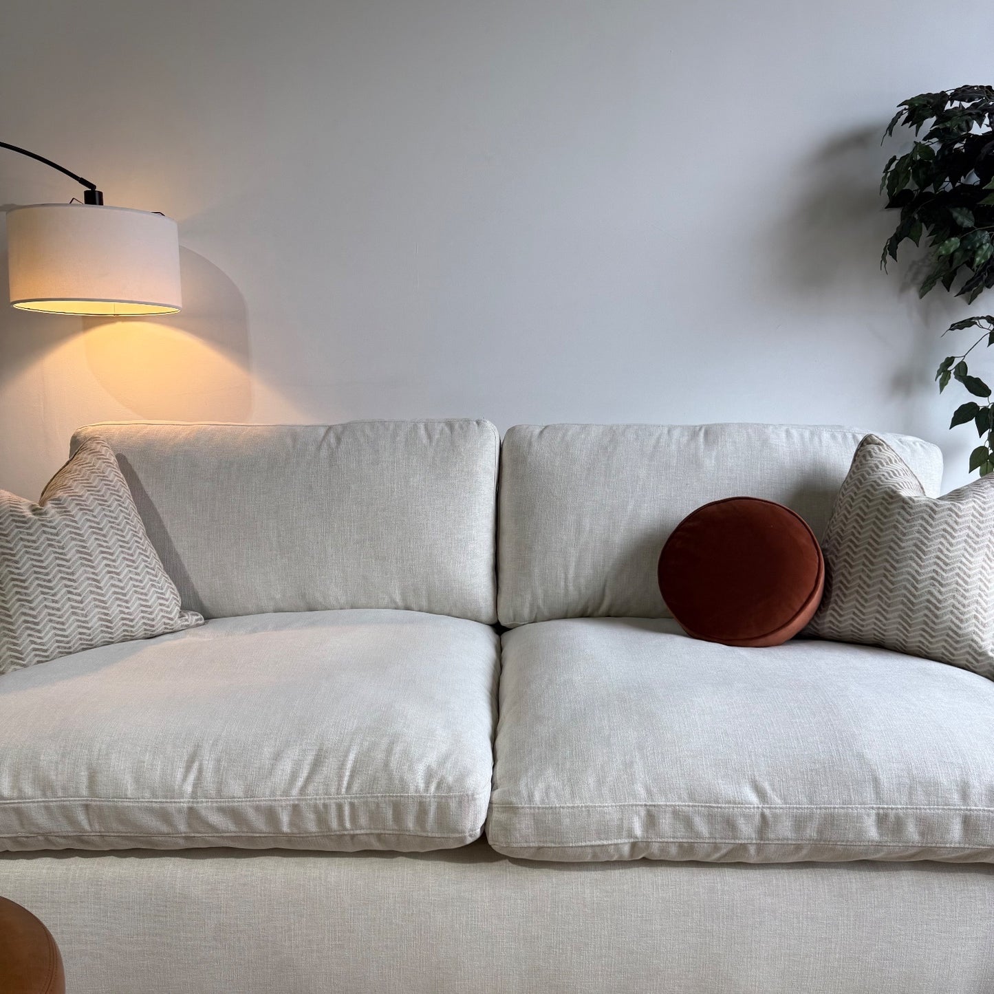 Interior Define Hayes Sofa in White Performance Fabric