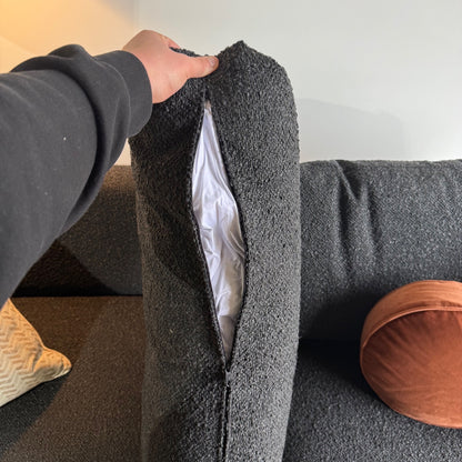 Interior Define Sloan Queen Sleeper Sofa in Black Performance Loop Weave