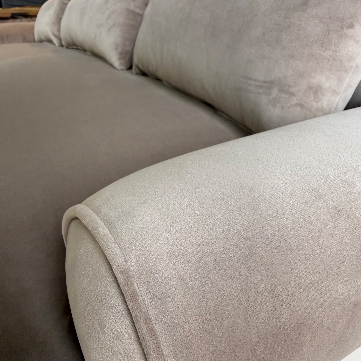 Interior Define Maxwell Sofa in Grey Performance Plush Velvet
