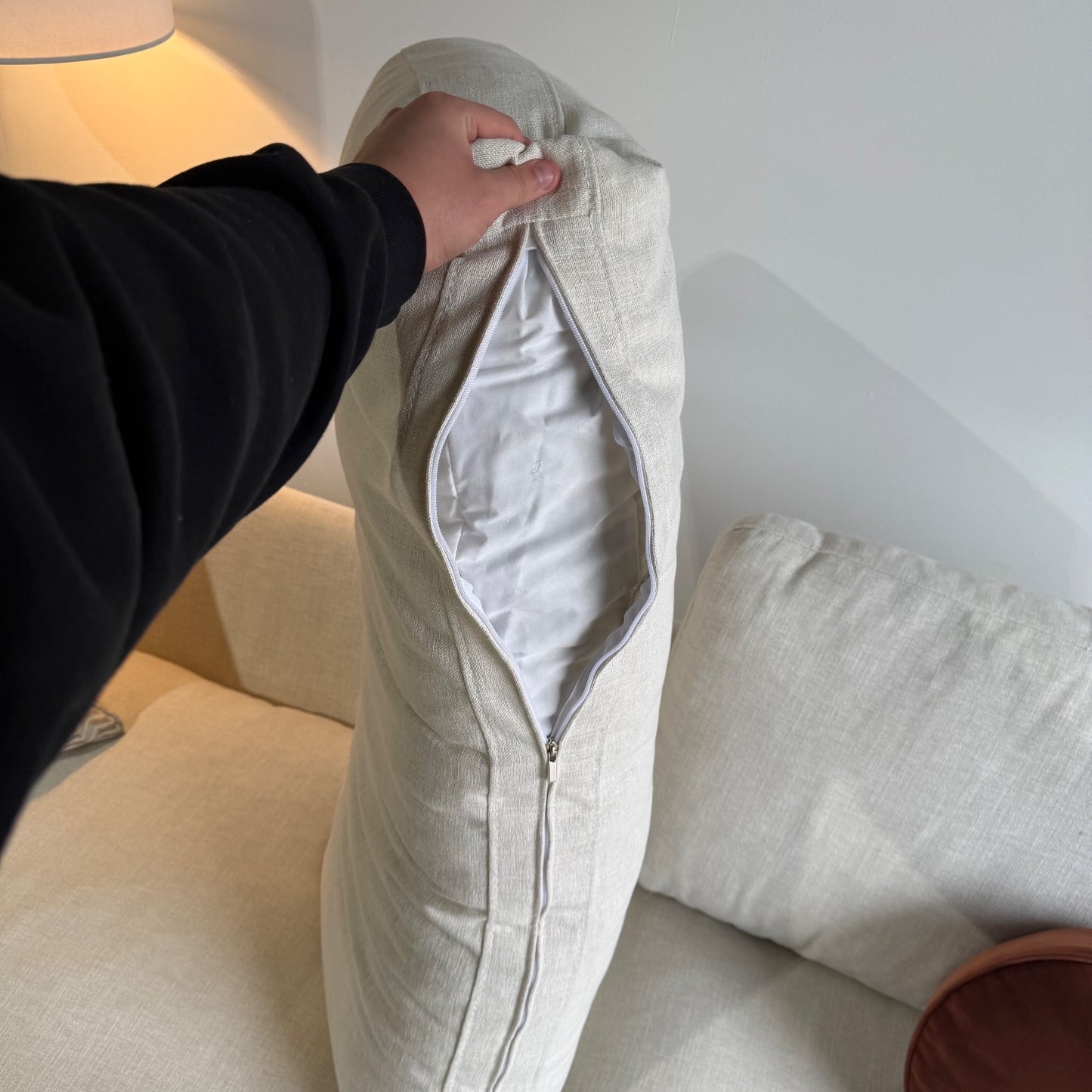 Interior Define Hayes Sofa in White Performance Fabric