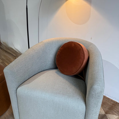 Interior Define Tegan Swivel Chair in Blue Performance Fabric