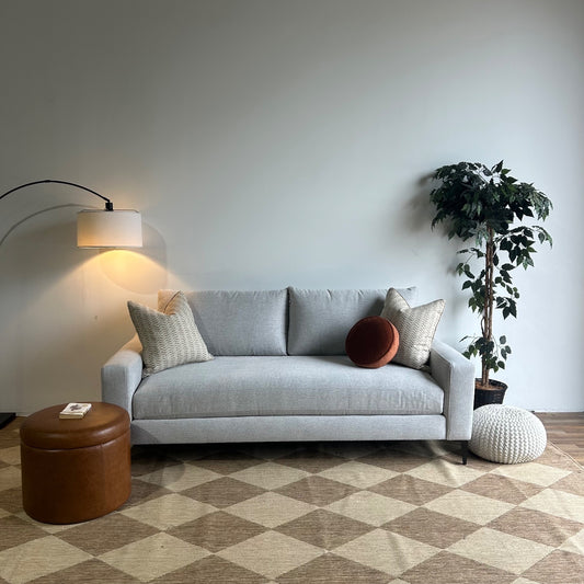 Interior Define Sloan 2-seat Sofa In Gray Performance Antimicrobial Chenille