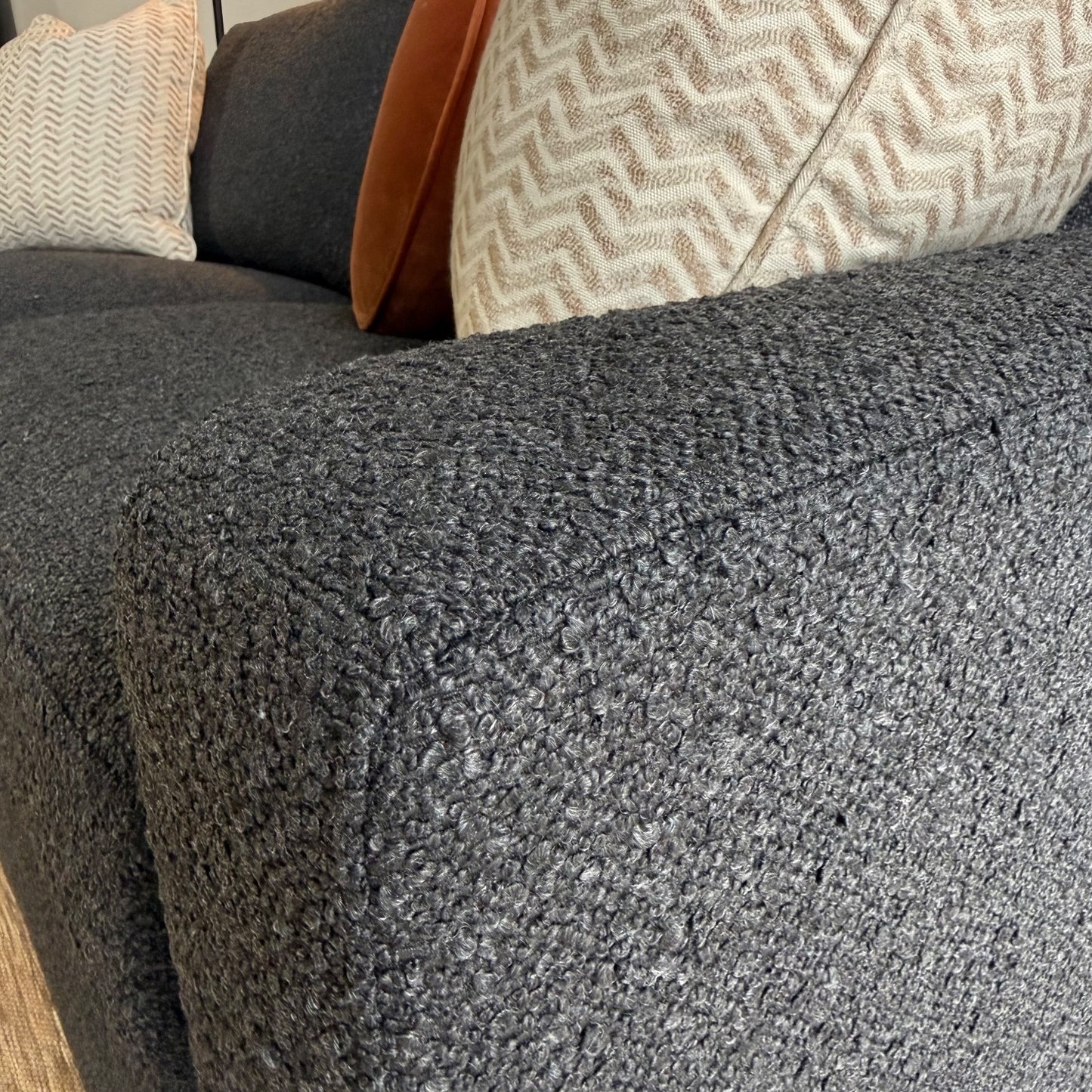 Interior Define Sloan Queen Sleeper Sofa in Black Performance Loop Weave