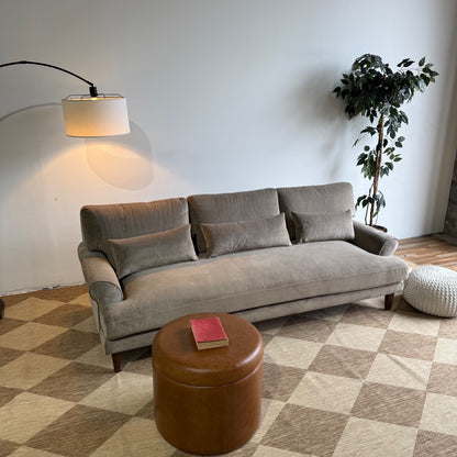 Interior Define Maxwell Sofa in Grey Performance Plush Velvet