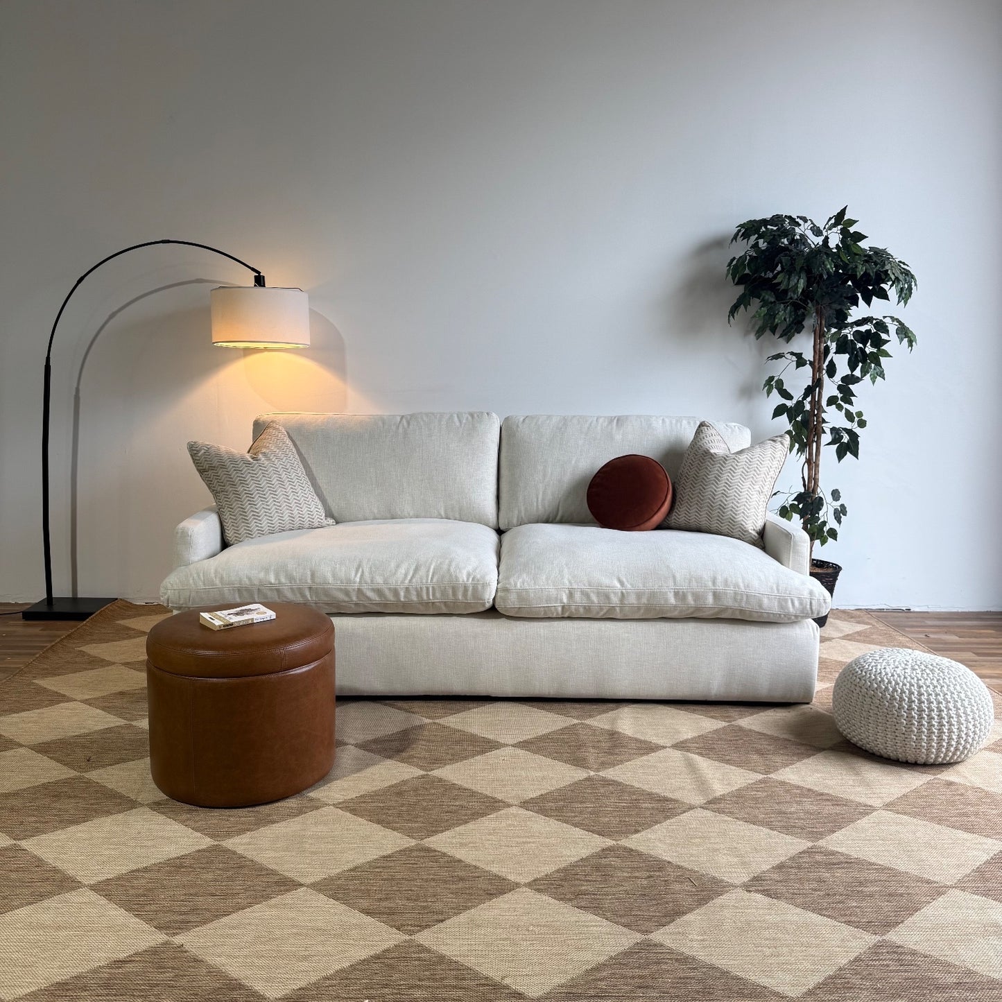 Interior Define Hayes Sofa in White Performance Fabric