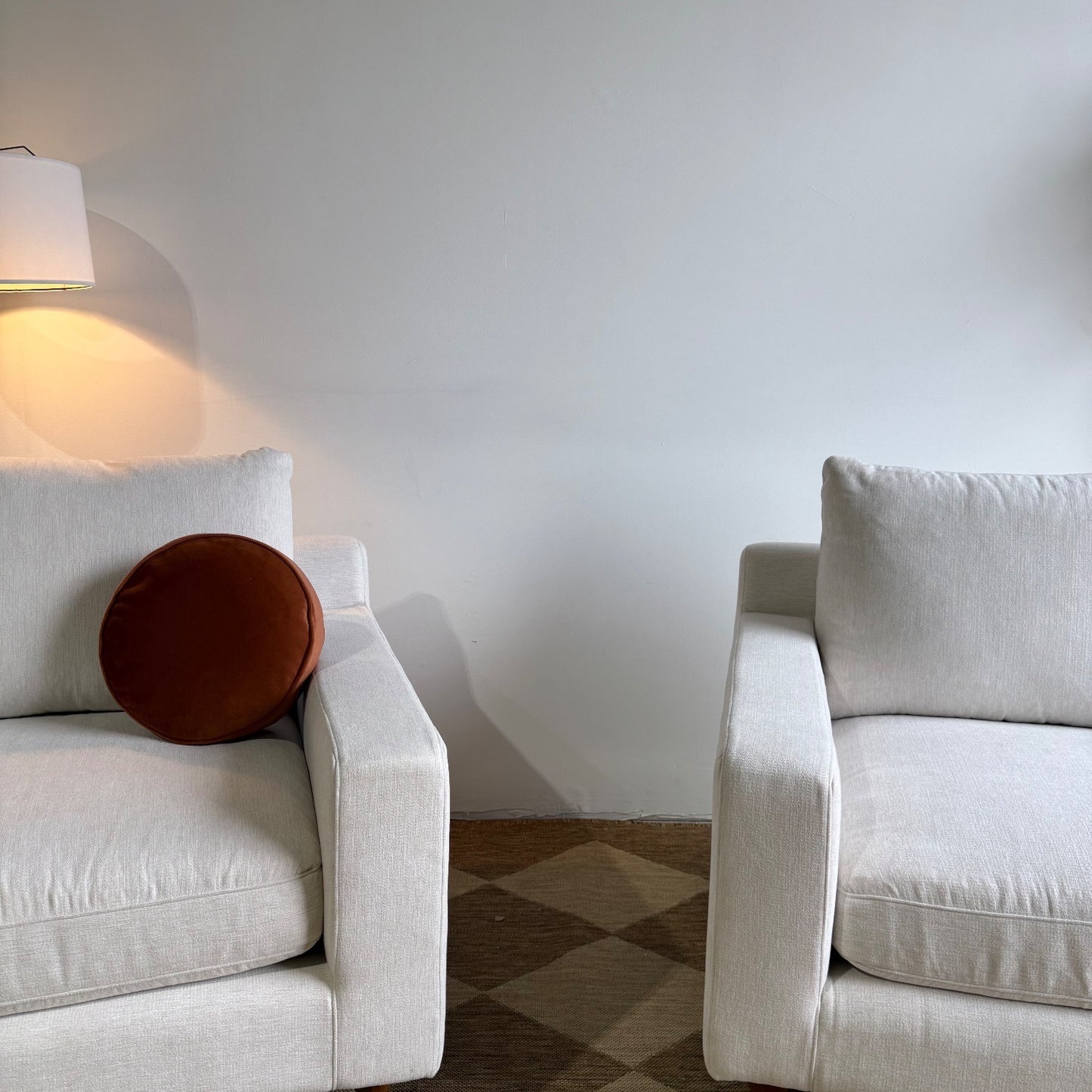 Interior Define Sloan Accent Chairs in White Performance Fabric