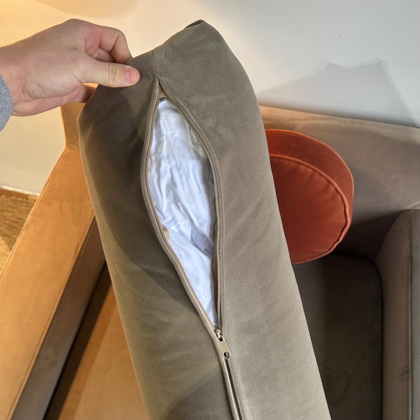 Interior Define Sloan Chair In Grey Mod Velvet