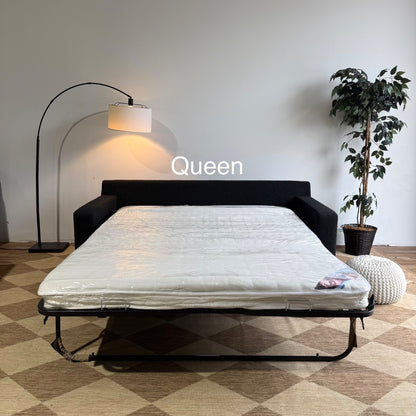Interior Define Sloan Queen Sleeper Sofa in Black Performance Loop Weave