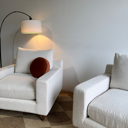Interior Define Sloan Accent Chairs in White Performance Fabric