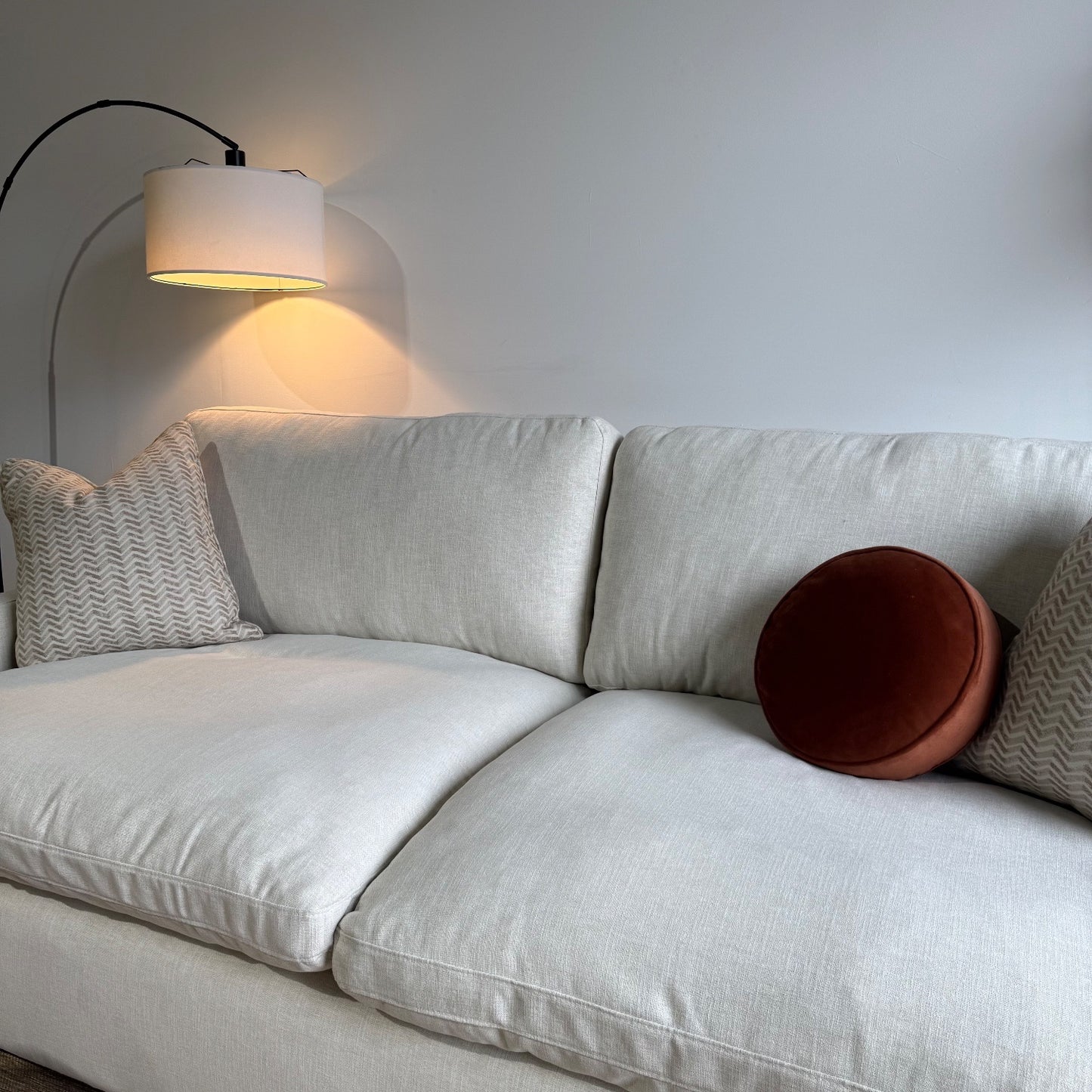 Interior Define Hayes Sofa in White Performance Fabric