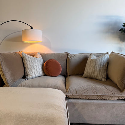 Bellamia Luna Loveseat + Ottoman in Carmel Performance Velvet