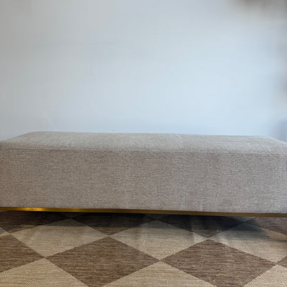 Interior Define Miller Bench in Beige Performance Fabric