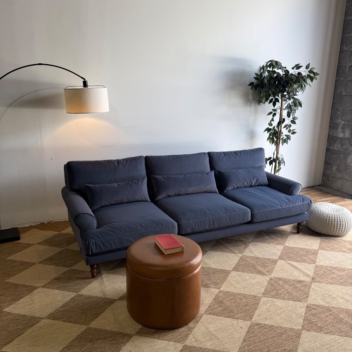 Interior Define Maxwell Sofa in Blue Performance Fabric