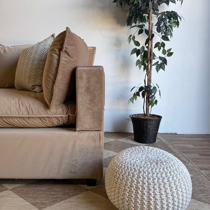 Bellamia Luna Loveseat + Ottoman in Carmel Performance Velvet