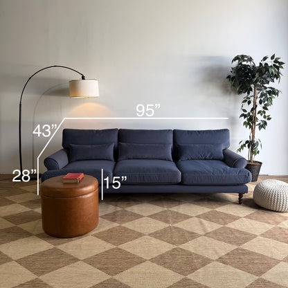 Interior Define Maxwell Sofa in Blue Performance Fabric