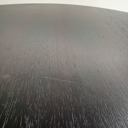 Interior Define Nina Round Dining Table in Black Stain on Rubberwood