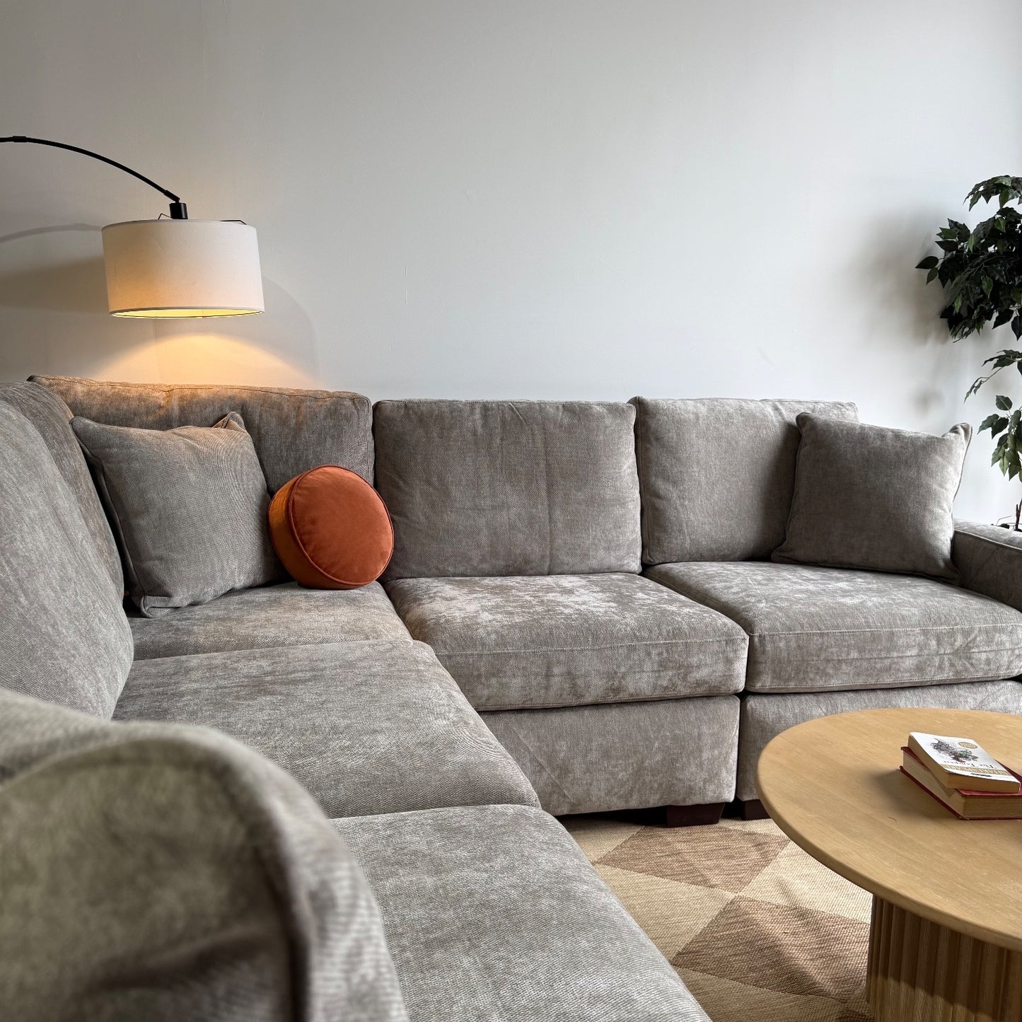 Atlas Modular Corner Sectional in Gray Chenille