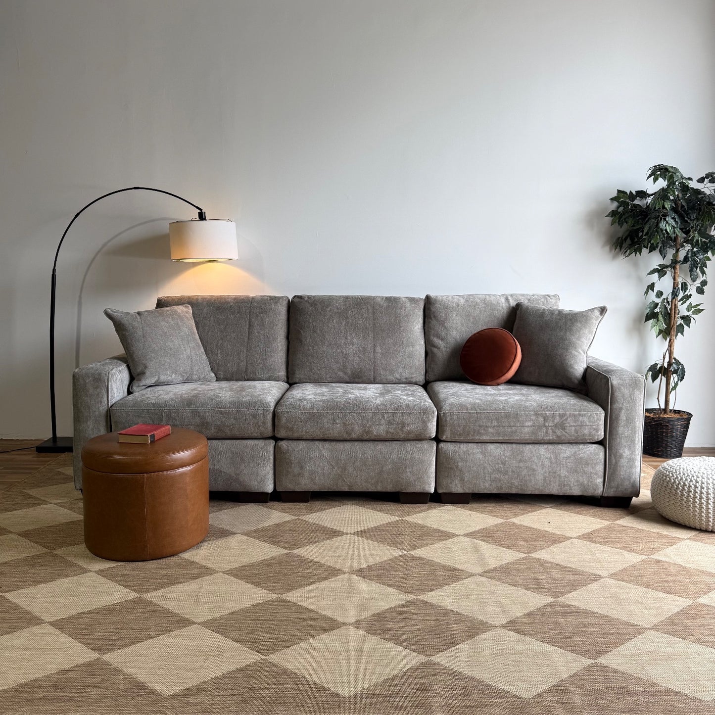 Atlas Modular Sofa in Gray Chenille