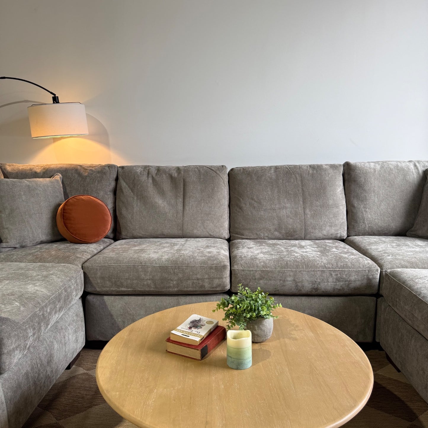 Atlas Modular U-Shape Enclosed in Gray Chenille