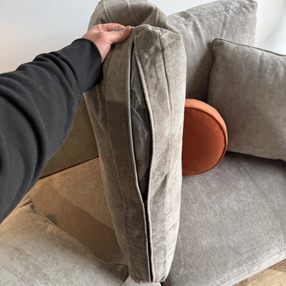 Atlas Modular Grand Corner w/Ottoman in Gray Chenille