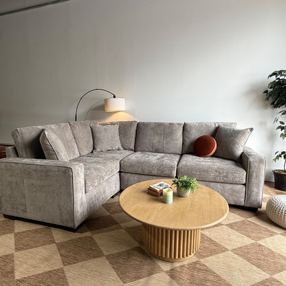 Atlas Modular L-Shape Enclosed in Gray Chenille