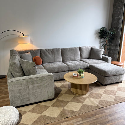 Atlas Modular U-Shape Enclosed in Gray Chenille