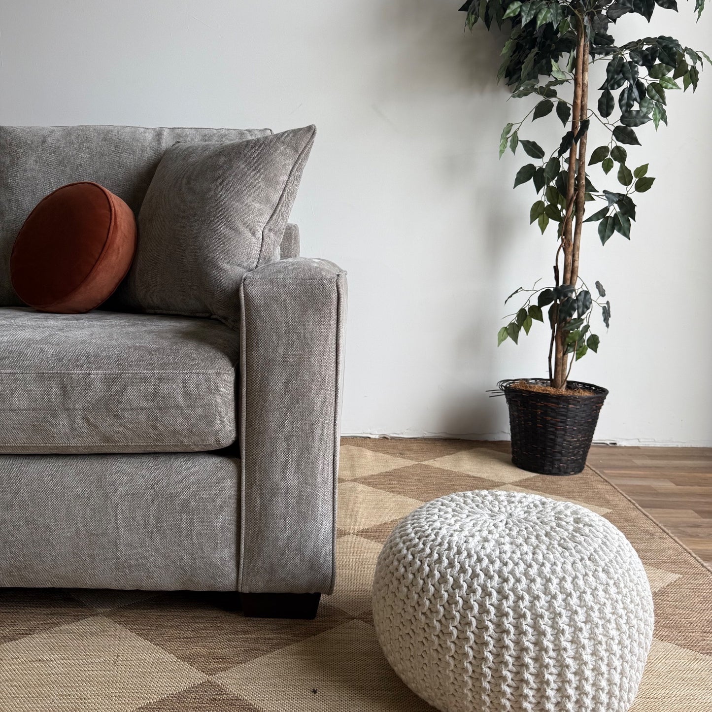 Atlas Modular Double Chaise in Gray Chenille