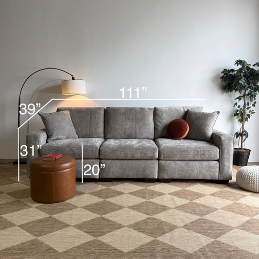 Atlas Modular Sofa in Gray Chenille