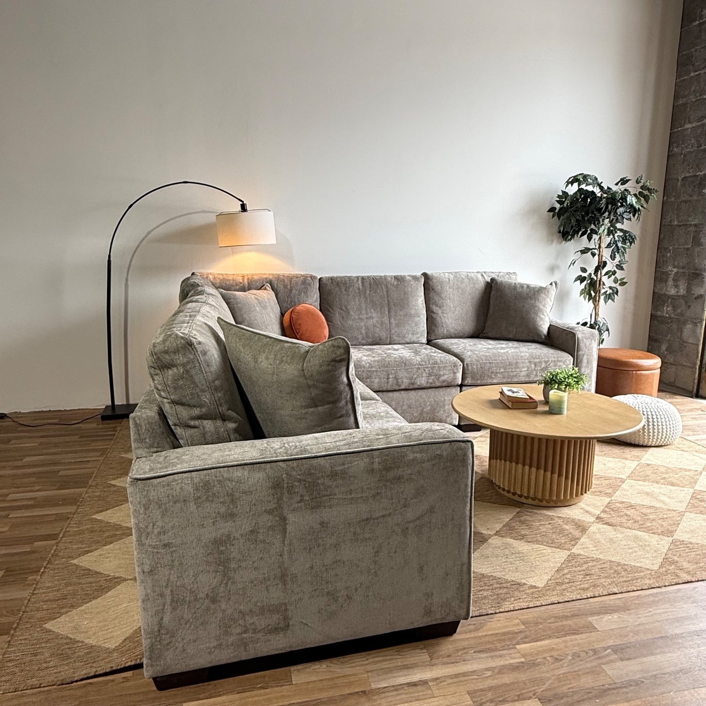 Atlas Modular Corner Sectional in Gray Chenille