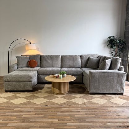 Atlas Modular U-Shape Enclosed in Gray Chenille