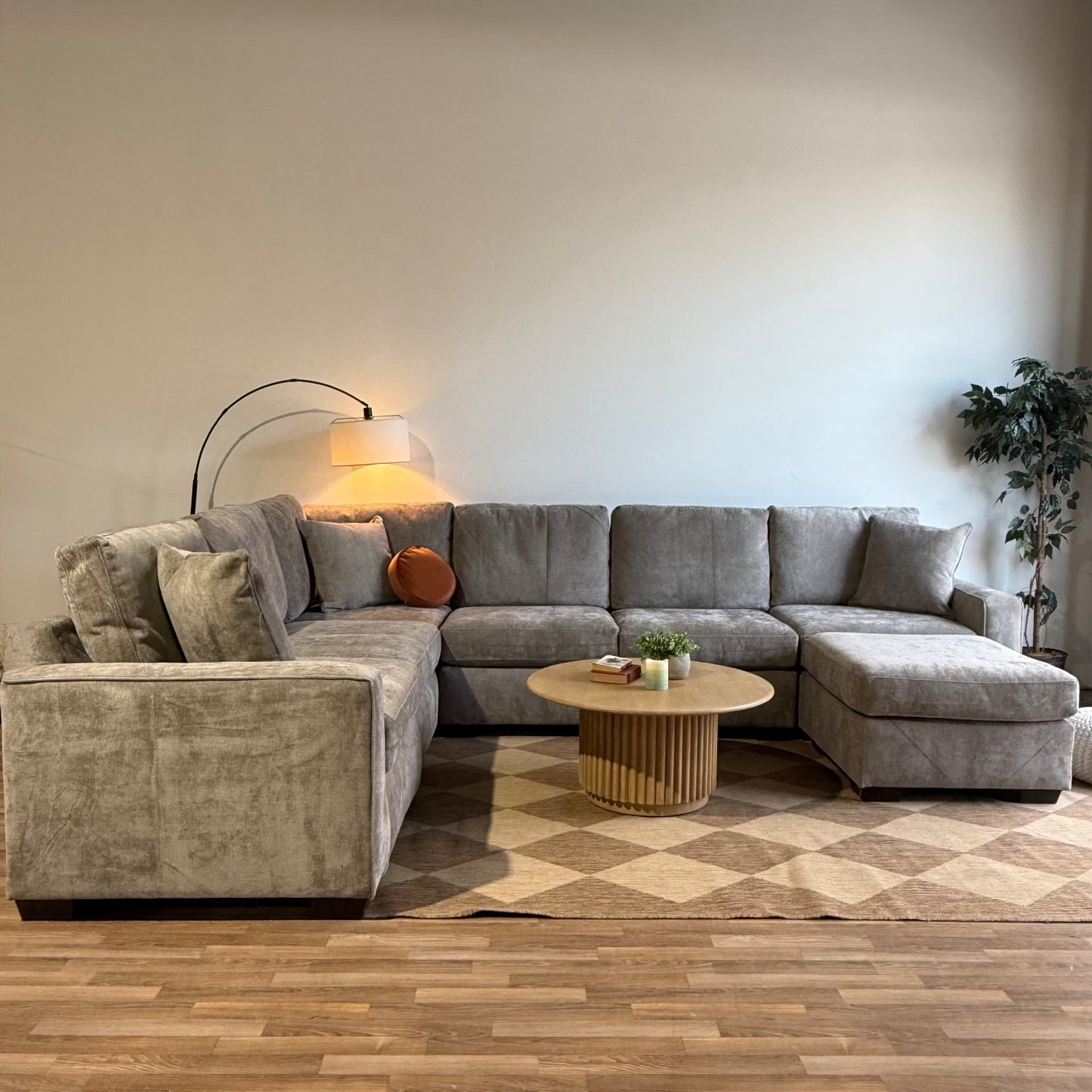 Atlas Modular Grand Corner in Gray Chenille