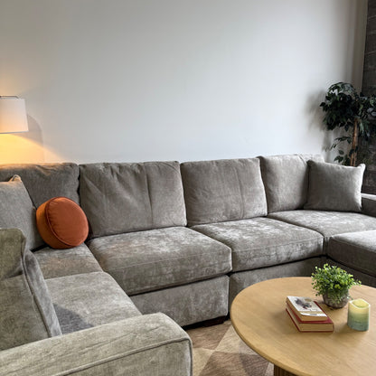 Atlas Modular U-Shape Enclosed in Gray Chenille