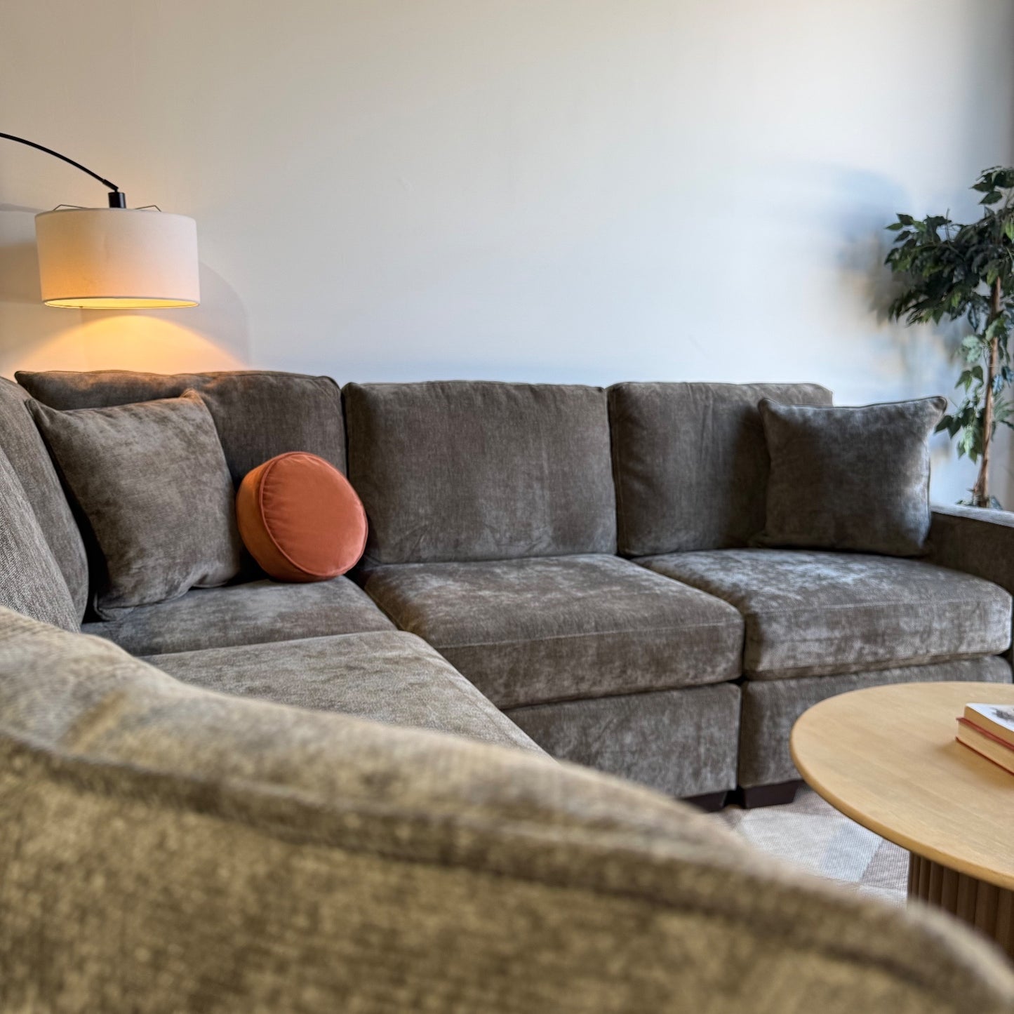 Atlas Modular Corner Sectional in Brown Chenille