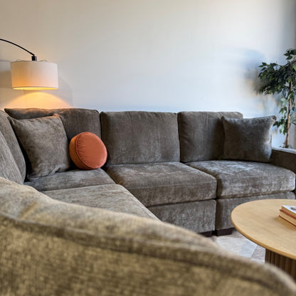 Atlas Modular Corner Sectional in Brown Chenille