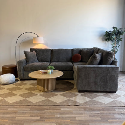 Atlas Modular L-Shape Enclosed in Brown Chenille