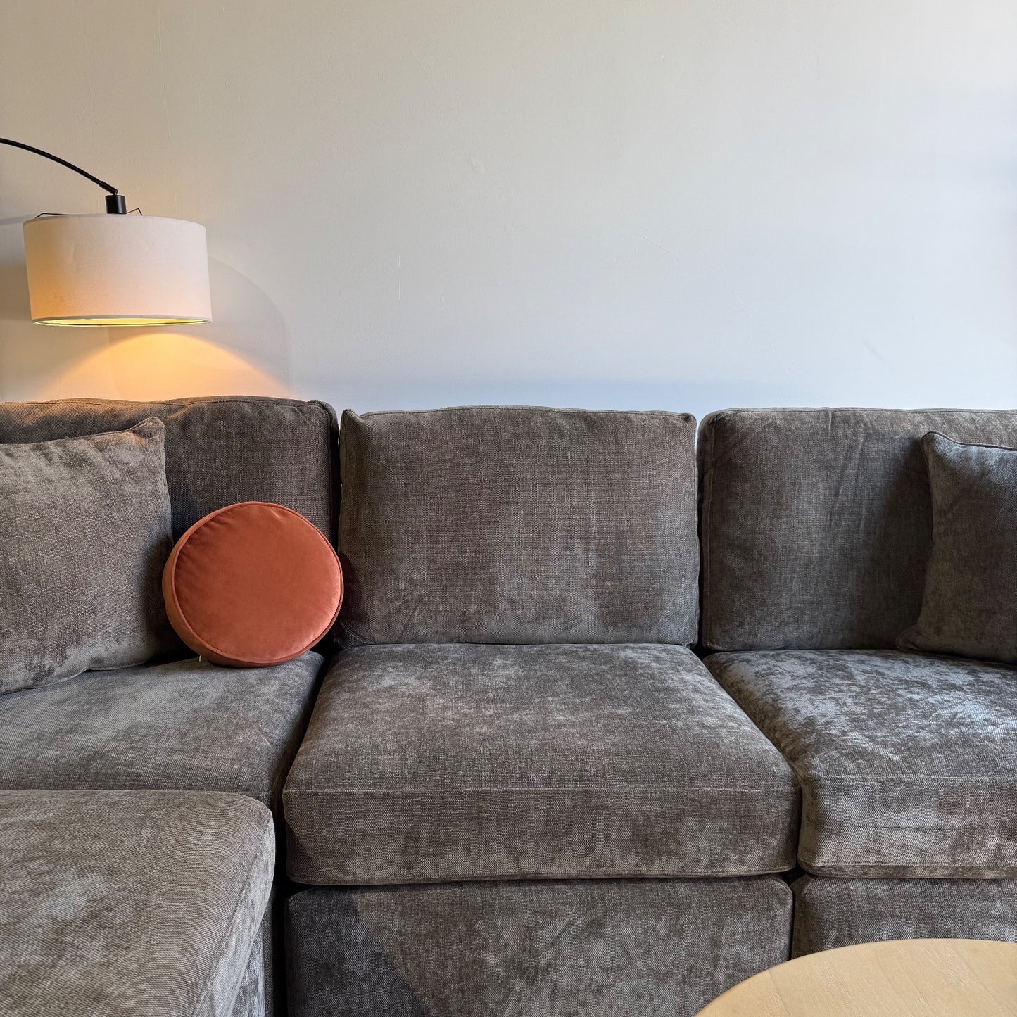 Atlas Modular L-Shape Enclosed in Brown Chenille