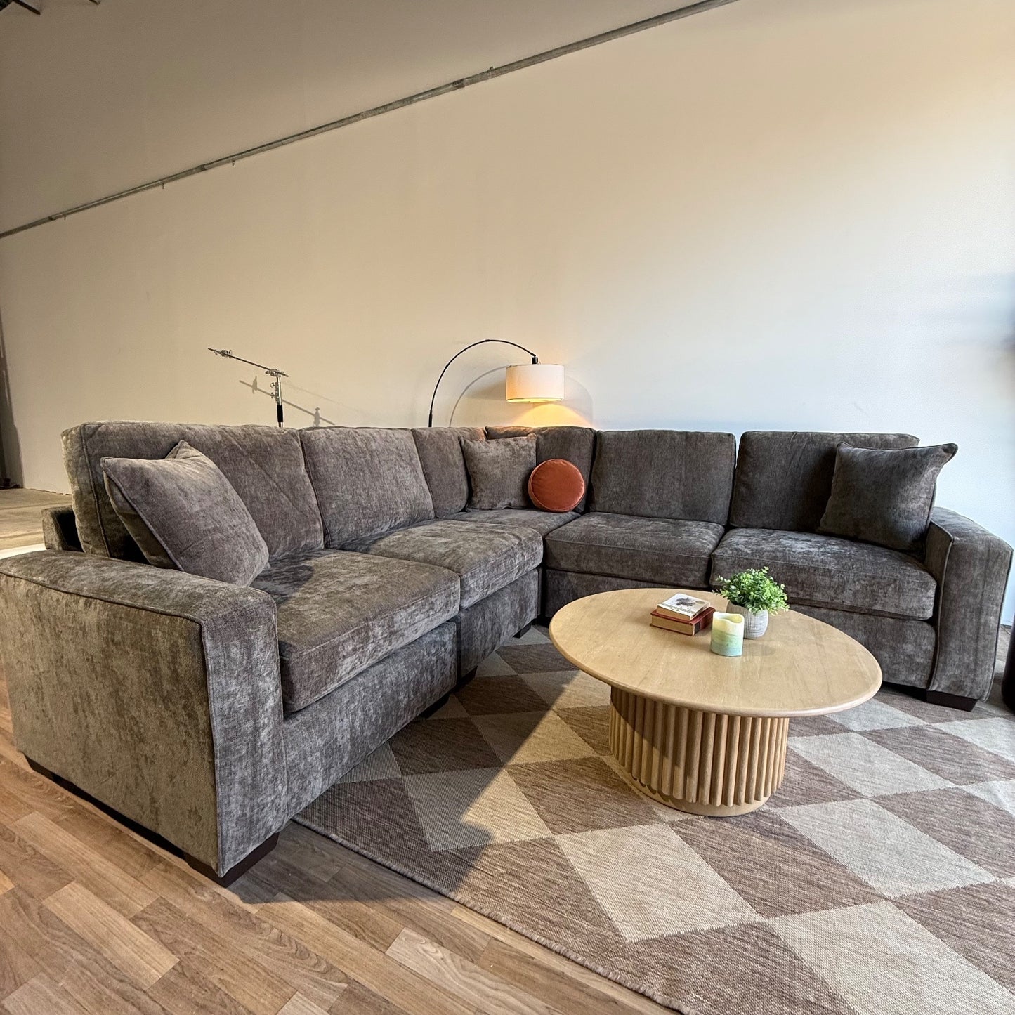 Atlas Modular Corner Sectional in Brown Chenille