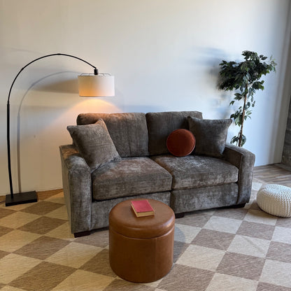 Atlas Modular Loveseat in Brown Chenille