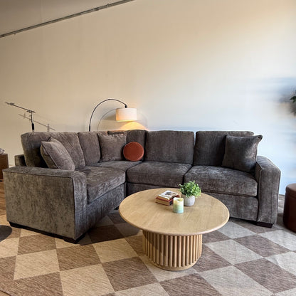 Atlas Modular L-Shape Enclosed in Brown Chenille