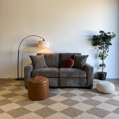 Atlas Modular Loveseat in Brown Chenille