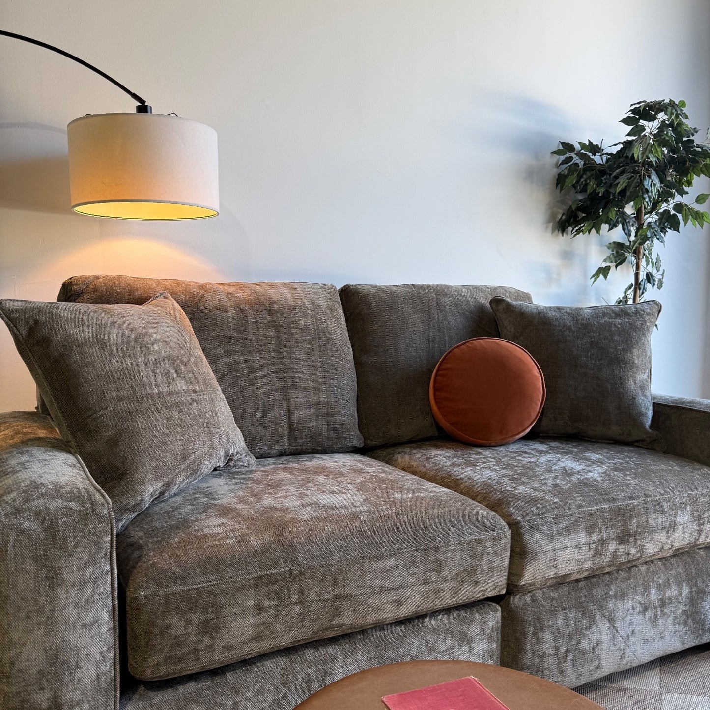 Atlas Modular Loveseat in Brown Chenille