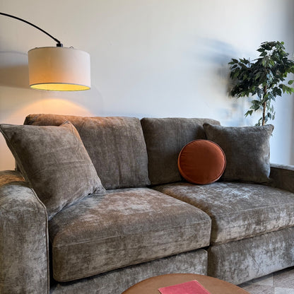 Atlas Modular Loveseat in Brown Chenille