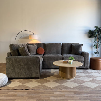 Atlas Modular L-Shape Enclosed in Brown Chenille