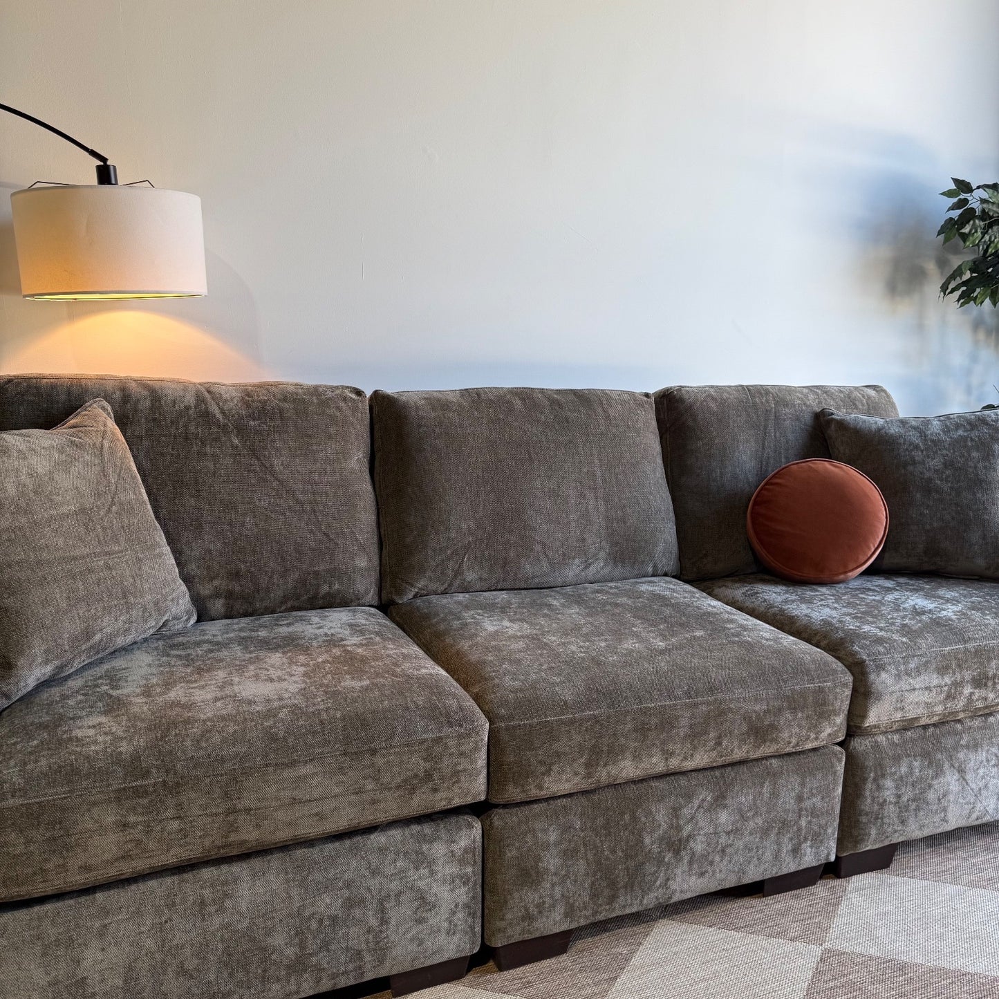 Atlas Modular Sofa in Brown Chenille
