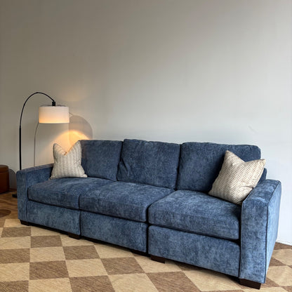 Atlas Modular Sofa in Blue Chenille