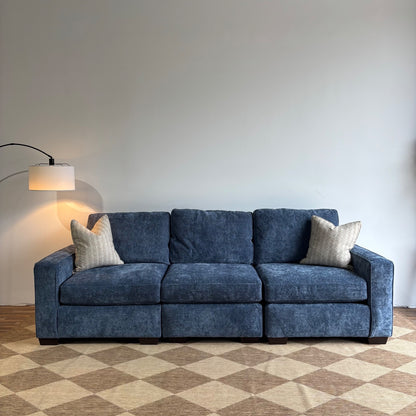 Atlas Modular Sofa in Blue Chenille