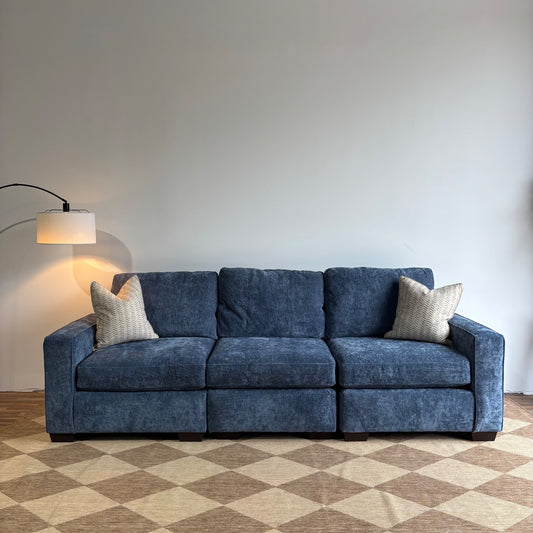 Atlas Modular Sofa in Blue Chenille