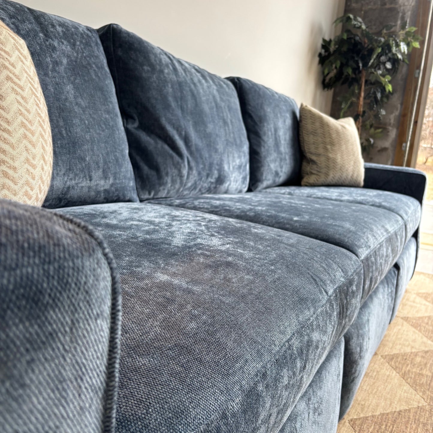 Atlas Modular Sofa in Blue Chenille